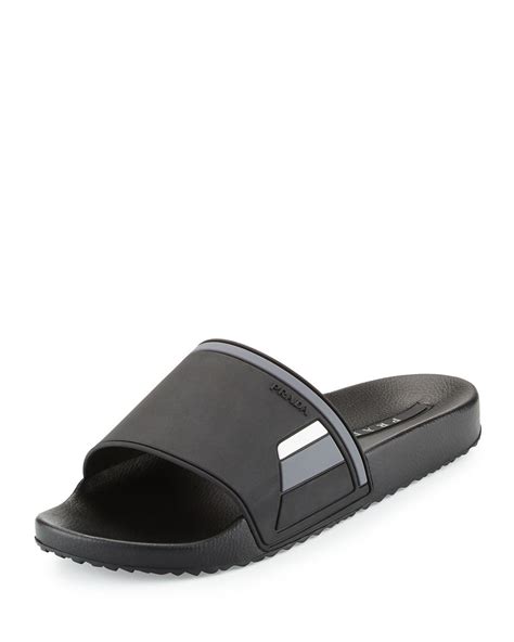 prada slides for men|Prada men's slip on shoes.